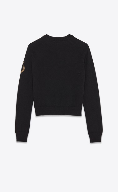 Wool sweater with SL patch